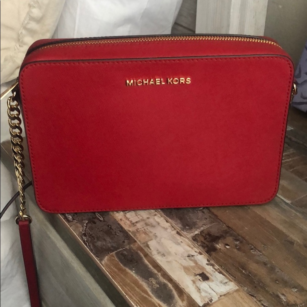 Michael kors red satchel